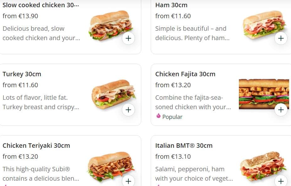 Subway Subs (30cm)