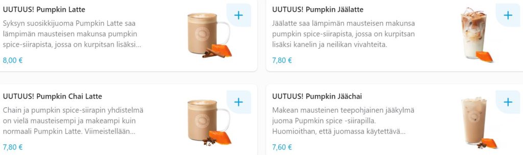 espresso house hinnasto