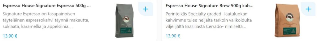 Ravintola Espresso House Menu