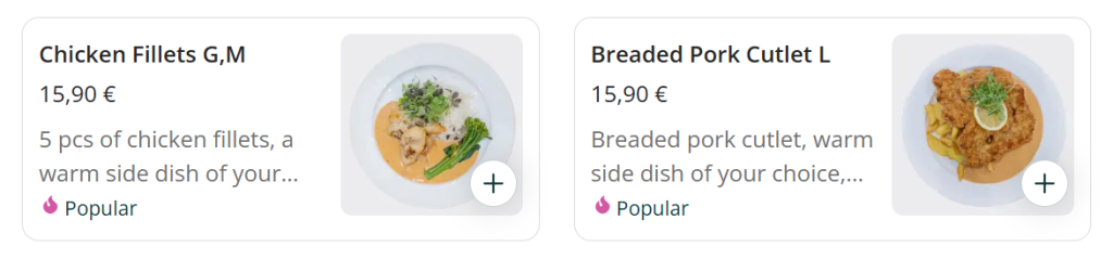 Edun herkkukeidas menu meat dishes