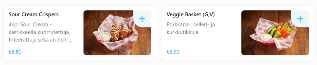 sticky wingers menu pre game