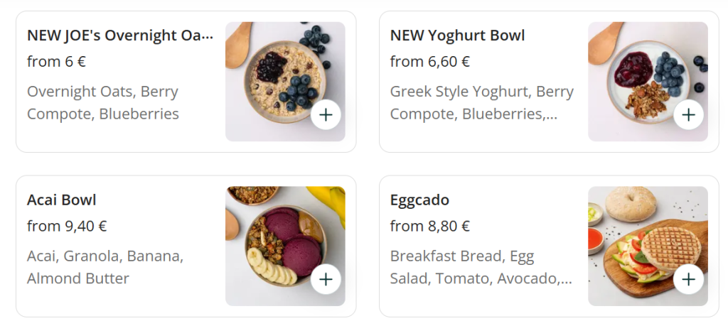 Joe & the juice breakfast