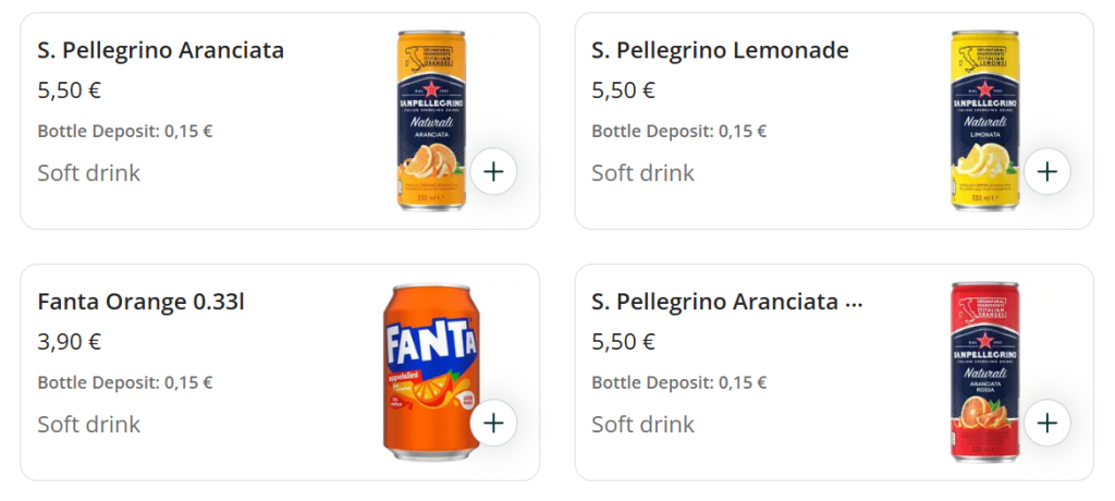 Ristorante Roma drinks