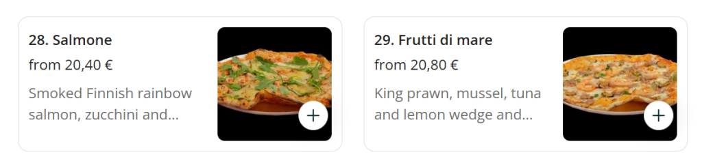 Ristorante Roma red fish pizza